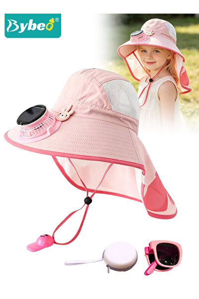 BYBEO Kids Sun Visor Hats with Built in Solar Fan & Sunglasses, Children Sun ...