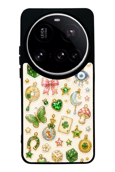 S Mode Xiaomi Mi 15 Ultra Glossy Phone Case with Lucky Star Charms Design