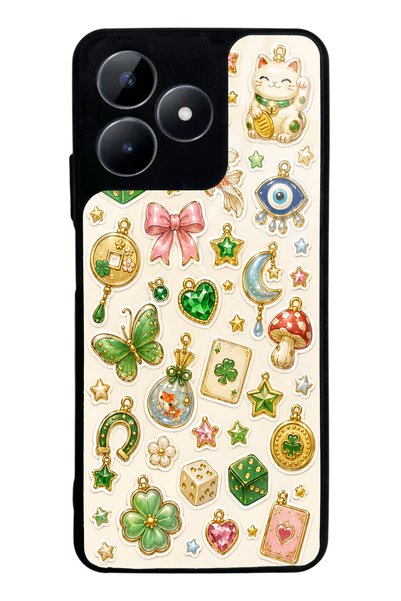 S Mode Realme C53 Glossy Phone Case with Lucky Star Charms Design