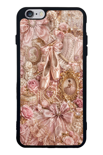 S Mode حافظة هاتف لامعة بتصميم Angel Ballet لهاتف iPhone 6 Plus