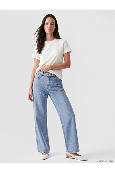 LC Waikiki High Waist Straight Fit Women's Jean Trousers