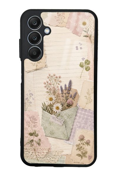 S Mode حافظة هاتف سامسونج A25 بتصميم Wildflower Diary لامعة