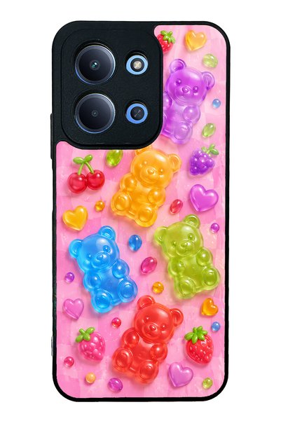 S Mode Xiaomi Redmi 15C Candy Bear Fruits Design Glossy Phone Case