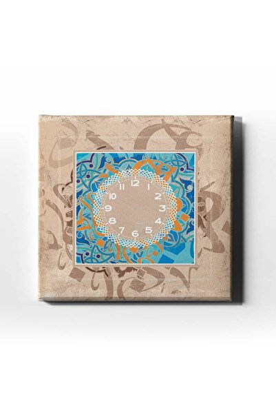 enmalife Decorative Wall Painting with Motifs and Clock