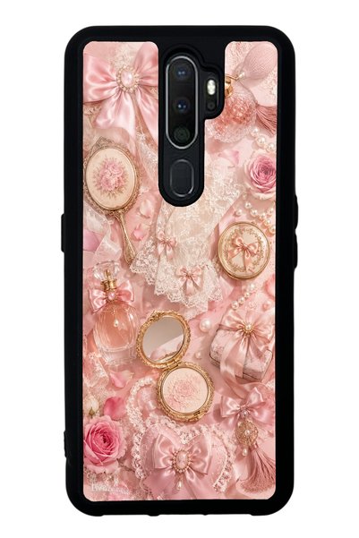 S Mode حافظة هاتف لامعة بتصميم أنيق من Oppo A5 2020 Vintage Rose