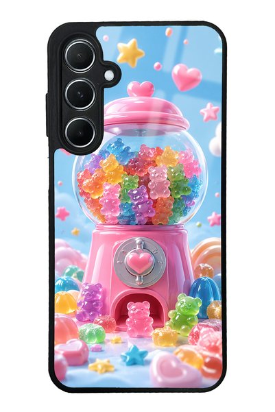S Mode Samsung A55 Candy Bear Dream Design Glossy Phone Case