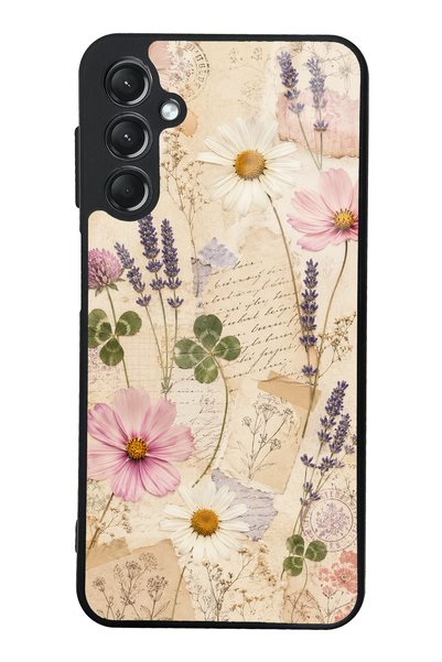 S Mode Samsung A24 Glossy Phone Case with Wildflower Letters Design