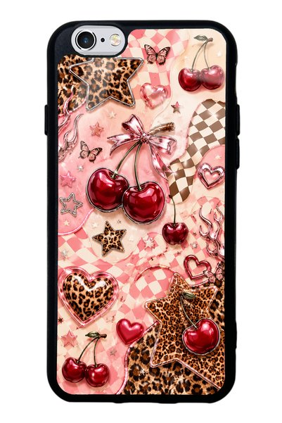 S Mode حافظة هاتف لامعة بتصميم Cherry Rebel Pop لهاتف iPhone 6s
