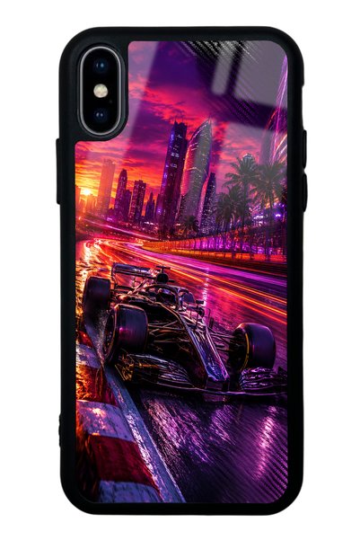 S Mode حافظة هاتف لامعة بتصميم Apex باللون الأرجواني لهاتف iPhone Xs Max