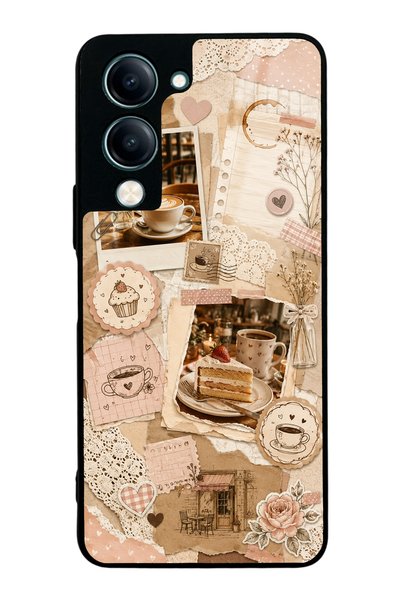 S Mode Vivo Y04 Glossy Phone Case with Coffee Love Letters Design
