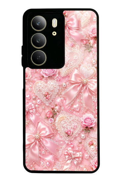 S Mode Realme C75 Pink Lace Romance Design Glossy Phone Case