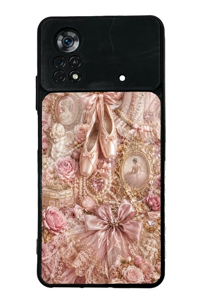 S Mode حافظة هاتف Xiaomi Poco X4 Pro بتصميم Angel Ballet لامعة