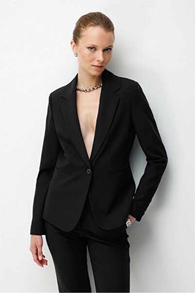 Ekol Fleto Pocketed Single Button Jacket 4061