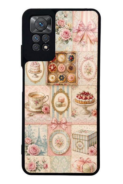 S Mode حافظة هاتف لامعة بتصميم لحاف باريسي حلو لهاتف Xiaomi Redmi Note 11 Pro