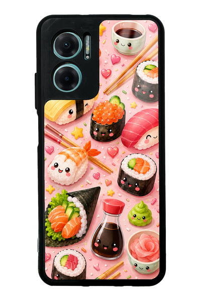 S Mode Xiaomi Redmi Note 11E Sushi Love Club Design Glossy Phone Case