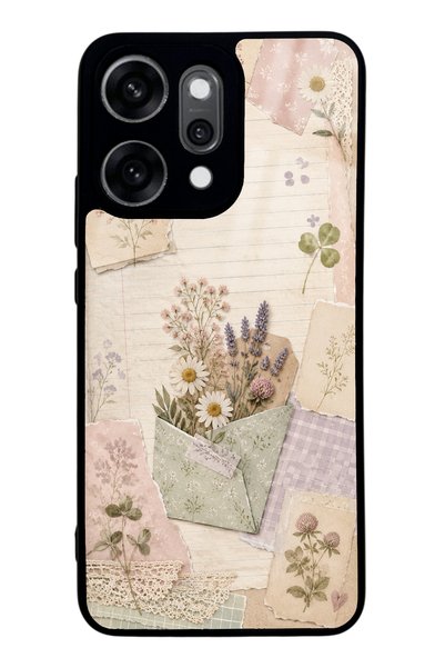 S Mode غطاء هاتف لامع بتصميم Wildflower Diary لهاتف Oppo Reno 14 Pro