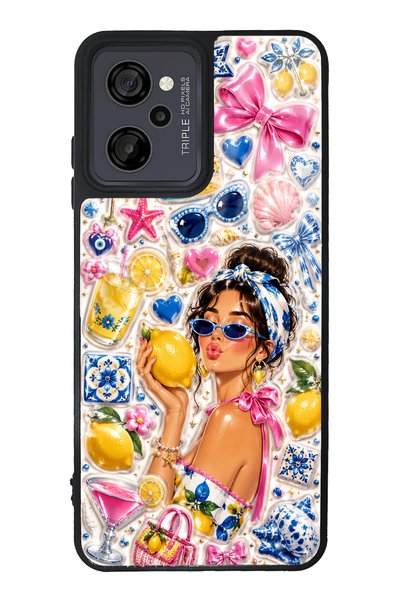 S Mode حافظة هاتف لامعة بتصميم Lemon Pop Riviera من Casper M45