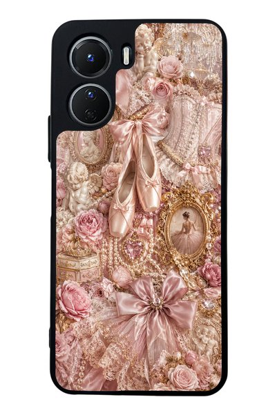 S Mode حافظة هاتف لامعة بتصميم Vivo Y16 Angel Ballet
