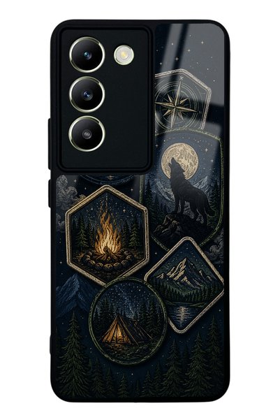 S Mode حافظة هاتف لامعة بتصميم Moonlit Trails لهاتف Vivo V30 Lite