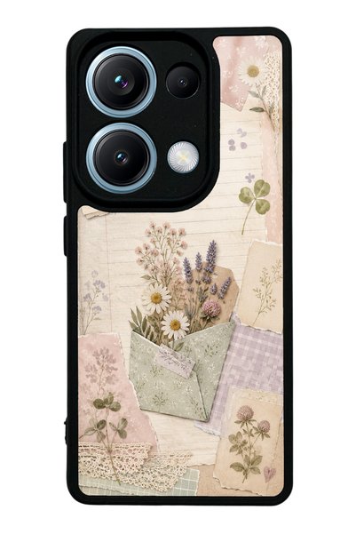 S Mode حافظة هاتف Xiaomi Redmi Note 13 Pro 4G بتصميم Wildflower Diary لامعة