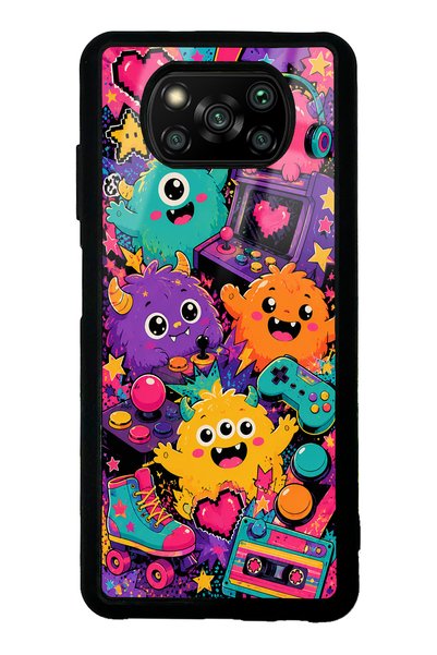 S Mode حافظة هاتف لامعة بتصميم نادي الألعاب من Xiaomi Poco X3 Monster