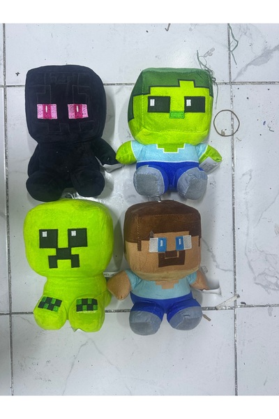 Genel Markalar Minecraft Peluş Oyuncaklar 4 Lü Set 22 Cm