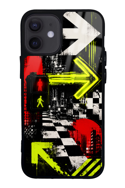 S Mode iPhone 12 Mini Neon District Design Glossy Phone Case