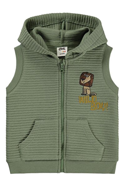 Civil Baby Lion Embroidered Vest for 6-18 Months - Green