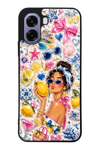 S Mode Oppo A6T Lemon Pop Riviera Design Glossy Phone Case