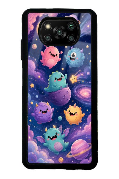 S Mode Xiaomi Poco X3 Monster Galaxy Design Glossy Phone Case