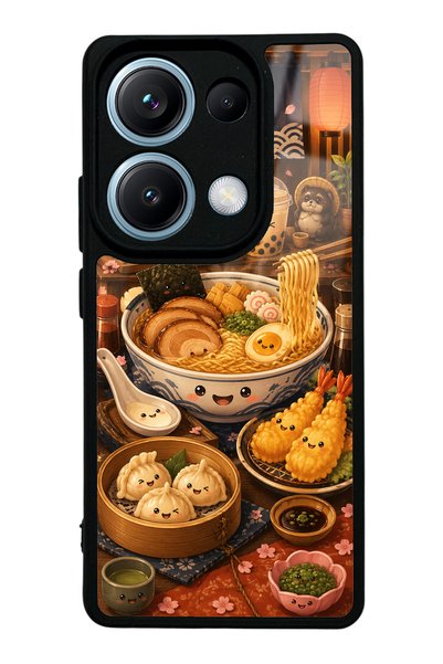 S Mode حافظة هاتف Xiaomi Redmi Note 13 Pro 4G بتصميم Ramen Bento Club لامعة