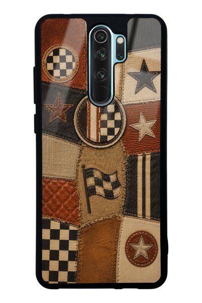 S Mode حافظة هاتف Xiaomi Redmi Note 8 Pro Racing Leather Club بتصميم لامع
