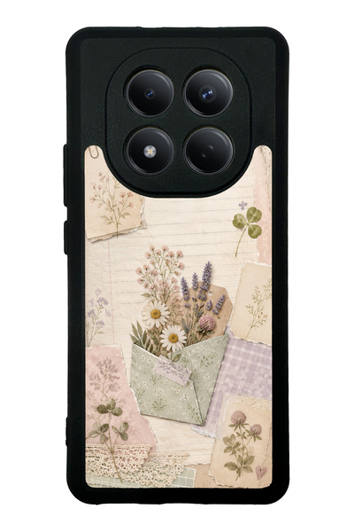 S Mode حافظة هاتف لامعة بتصميم Wildflower Diary لهاتف Xiaomi Redmi Note 15 4G