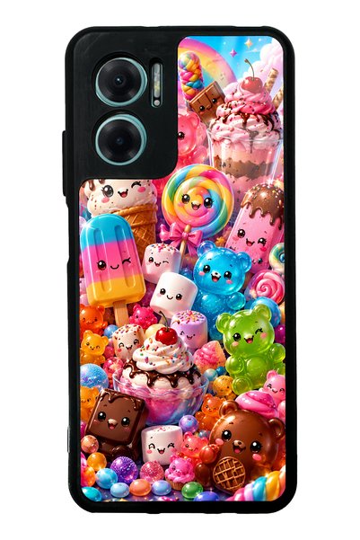 S Mode Xiaomi Redmi Note 11E Kawaii Candy Party Design Glossy Phone Case