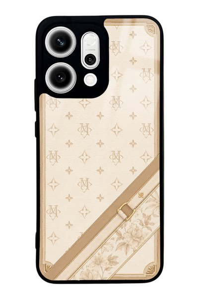 S Mode غطاء هاتف أوبو رينو 14 بتصميم ميزون آيفوري لامع