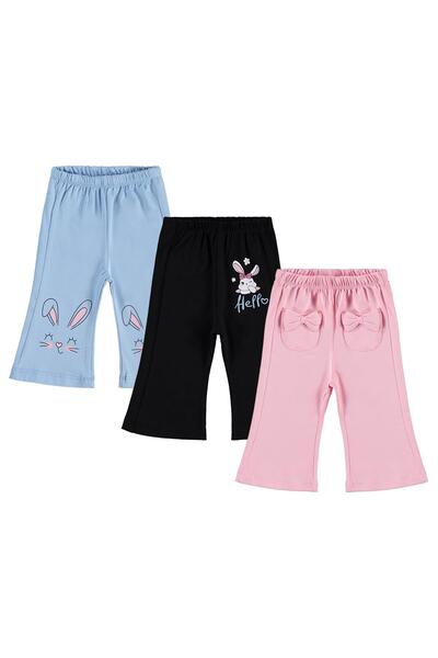 Civil Baby Rabbit Printed Set of 3 Leggings for 6-18 Months - Standard