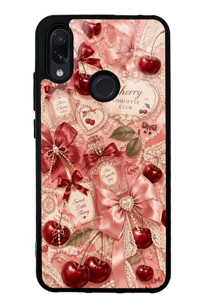 S Mode حافظة هاتف Xiaomi Redmi Note 7 بتصميم Coquette لامع مع عطر الكرز