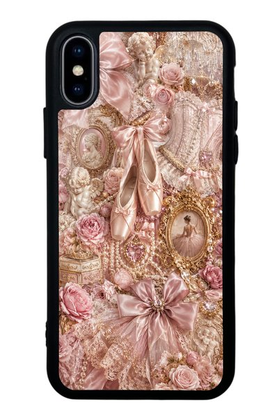 S Mode حافظة هاتف لامعة بتصميم Angel Ballet لهاتف iPhone X