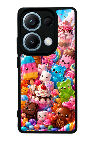 S Mode Xiaomi Redmi Note 14S Kawaii Candy Party Design Glossy Phone Case