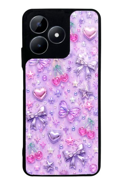 S Mode Realme C53 Lilac Charm Pop Design Glossy Phone Case