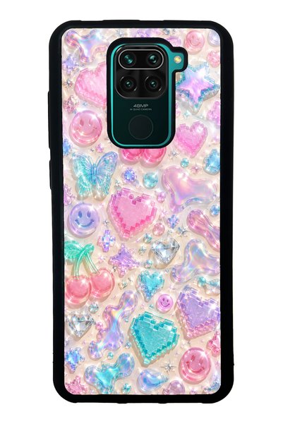S Mode حافظة هاتف لامعة بتصميم جيلي تشارمز Y2K لهاتف Xiaomi Redmi Note 9
