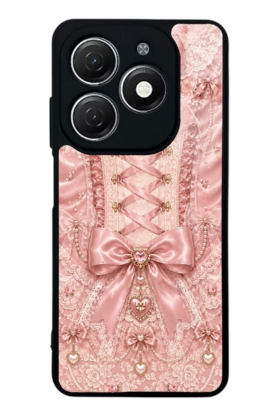 S Mode Tecno Spark 20 Pink Corset Coquette Design Glossy Phone Case