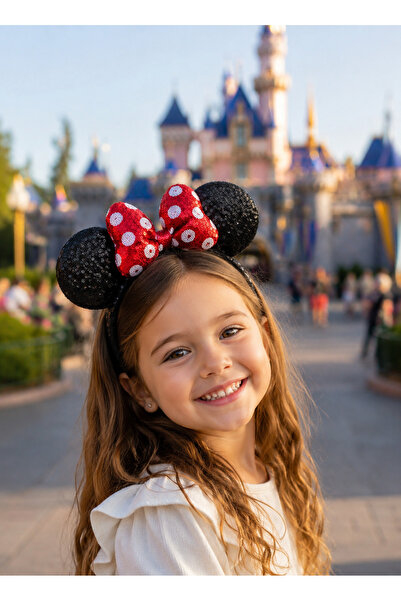 Minnie Model Pul Payet İşlemeli Yumuşak Dokulu Çocuk Taç
