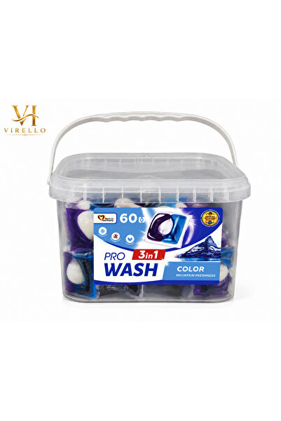 CNR Pro Wash Capsule detergent rufe Pro Wash 3în1 Color Proaspătătate de Munt...