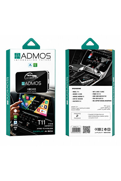 ADMOS صندوق كاربلاي الذكي |   محول CarPlay وAndroid Auto من السلكي إلى اللاسل...