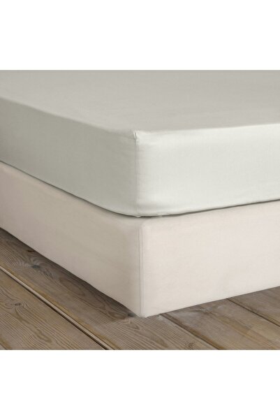 Nima Σεντόνι Μεμονωμένο Superior Satin Fitted Fog Beige Μονό