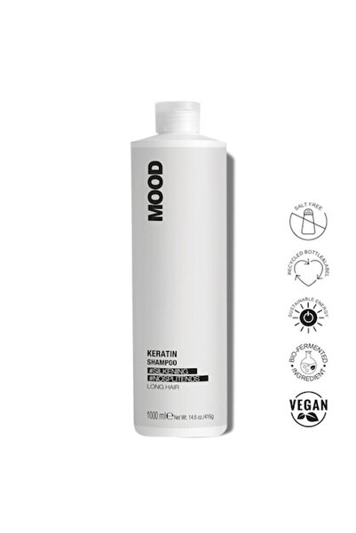 mood Șampon cu cheratină 1000ml, complex multi-mineral, vegan, fără SLES, pen...