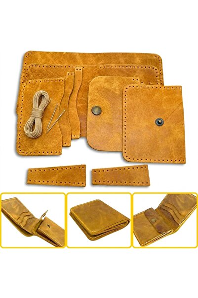 ipekbazaar DIY Ahura Leather Wallet Making Kit, DIY Handmade Wallet Card Hold...