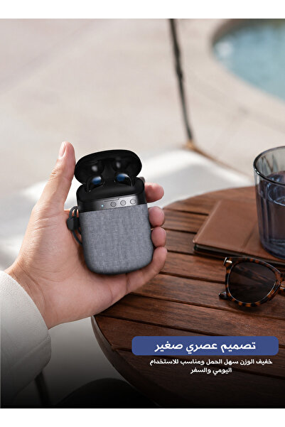 Generic مكبر صوت بلوتوث 2 في 1 مع سماعات أذن لاسلكية، بطارية 500 مللي أمبير، ...
