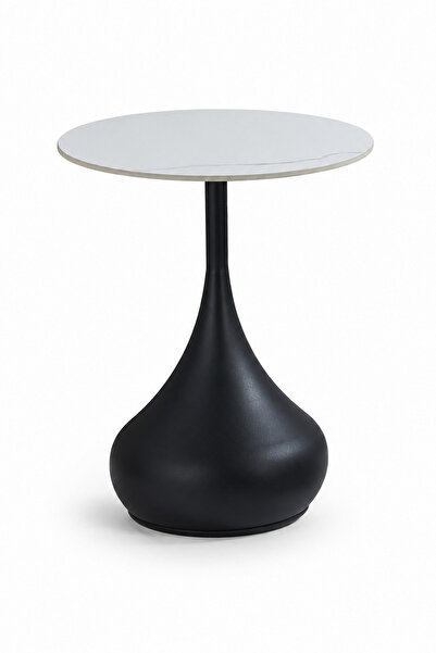 Gharaib Al Tuhaf طاوله خدمه سيراميك دائري B1040S BLACK 4545